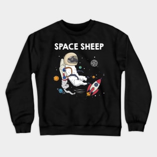 Space Sheep Awesome Astronaut Galaxy Explorer Crewneck Sweatshirt